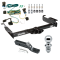 Trailer Tow Hitch For 03-23 Chevy Express GMC Savana 1500 2500 3500 Complete Package w/ Wiring and 1-7/8" Ball