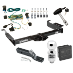 Trailer Tow Hitch For 03-23 Chevy Express GMC Savana 1500 2500 3500 Deluxe Package Wiring 2" Ball and Lock