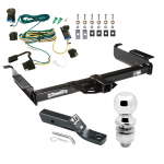 Trailer Tow Hitch For 03-23 Chevy Express GMC Savana 1500 2500 3500 Complete Package w/ Wiring and 2" Ball