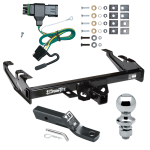 Trailer Tow Hitch For 88-00 Chevy GMC C/K C1500 C2500 C3500 K1500 K2500 K3500 Complete Package w/ Wiring and 1-7/8" Ball