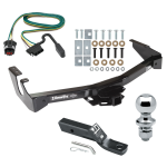 Trailer Tow Hitch For 94-98 Dodge Van B150 B1500 B250 B2500 B350 B3500 Complete Package w/ Wiring and 1-7/8" Ball