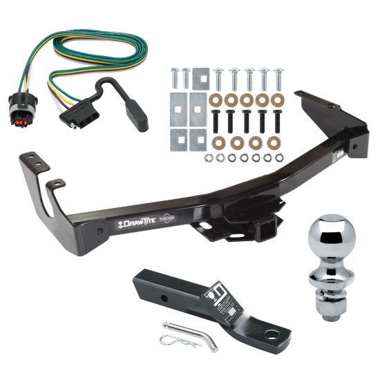 Trailer Tow Hitch For 94-98 Dodge Van B150 B1500 B250 B2500 B350 B3500 Complete Package w/ Wiring and 1-7/8" Ball