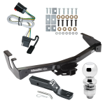 Trailer Tow Hitch For 99-00 Dodge Van Ram 1500 2500 3500 Complete Package w/ Wiring and 2" Ball