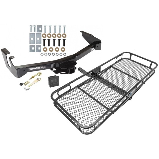 Trailer Tow Hitch For 94-03 Dodge Van B Series Ram 1500 2500 3500 Basket Cargo Carrier Platform Hitch Lock and Cover