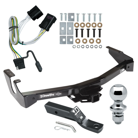 Trailer Tow Hitch For 01-03 Dodge Van Ram 1500 2500 3500 Complete Package w/ Wiring and 1-7/8" Ball