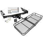 Trailer Tow Hitch For 99-07 Chevy Silverado GMC Sierra 1500 2500 Basket Cargo Carrier Platform Hitch Lock and Cover