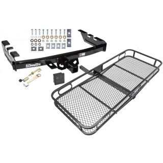 Trailer Tow Hitch For 99-07 Chevy Silverado GMC Sierra 1500 2500 Basket Cargo Carrier Platform Hitch Lock and Cover