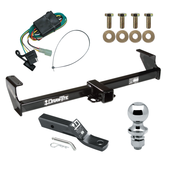 Trailer Tow Hitch For 99-05 Suzuki Grand Vitara Chevy Tracker 02-06 XL-7 Complete Package w/ Wiring and 1-7/8" Ball