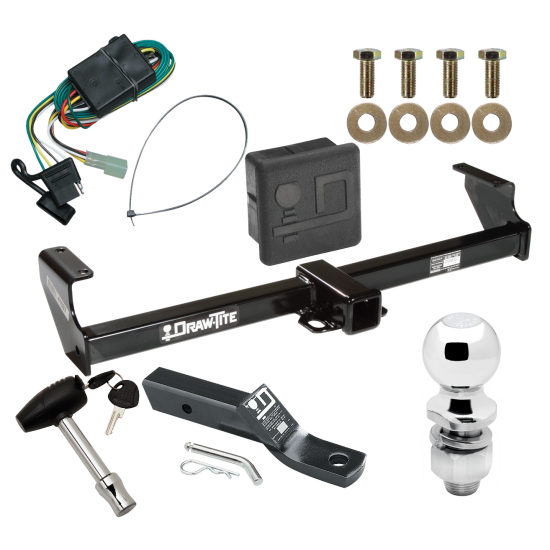 Trailer Tow Hitch For 99-05 Suzuki Grand Vitara Chevy Tracker 02-06 XL-7 Deluxe Package Wiring 2" Ball and Lock