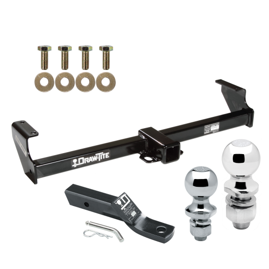 Trailer Tow Hitch For 99-05 Suzuki Grand Vitara Chevy Tracker 02-06 XL-7 Receiver w/ 1-7/8" and 2" Ball