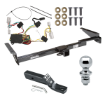 Trailer Tow Hitch For 01-03 Toyota Highlander Complete Package w/ Wiring and 1-7/8" Ball