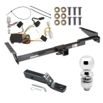 Trailer Tow Hitch For 01-03 Toyota Highlander Complete Package w/ Wiring and 2" Ball