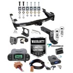 Trailer Hitch w/ Tekonsha Prodigy P3 Brake Control For 01-02 Chevy Silverado GMC Sierra 2500 HD 3500 w/ Plug Play Wiring 2" 2- 5/16" Ball 4" Drop Mount 7-Way Pin Blade RV Controller Class 4