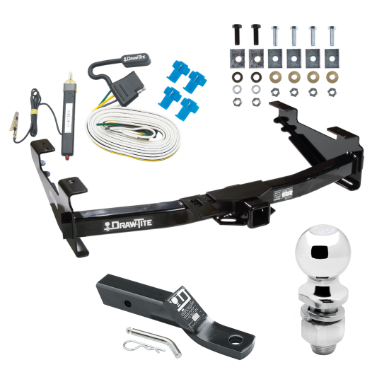 Trailer Tow Hitch For 01-07 Chevy Silverado GMC Sierra 2500 HD 3500 Complete Package w/ Wiring and 2" Ball