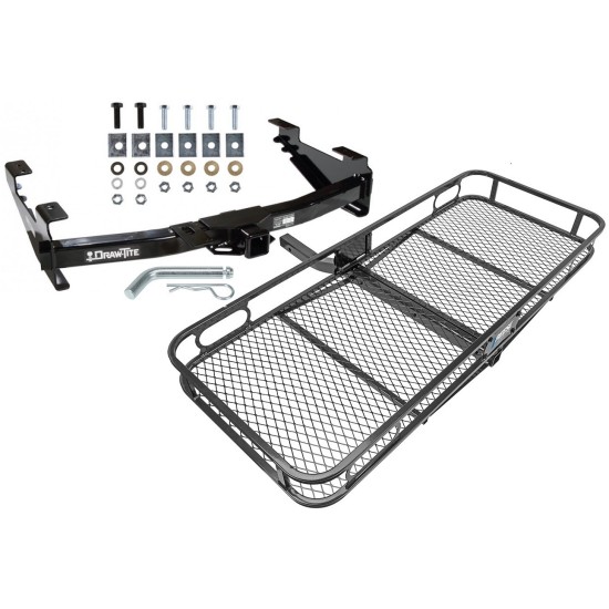 Trailer Tow Hitch For 01-07 Chevy Silverado GMC Sierra 2500HD 3500 Classic Basket Cargo Carrier Platform w/ Hitch Pin