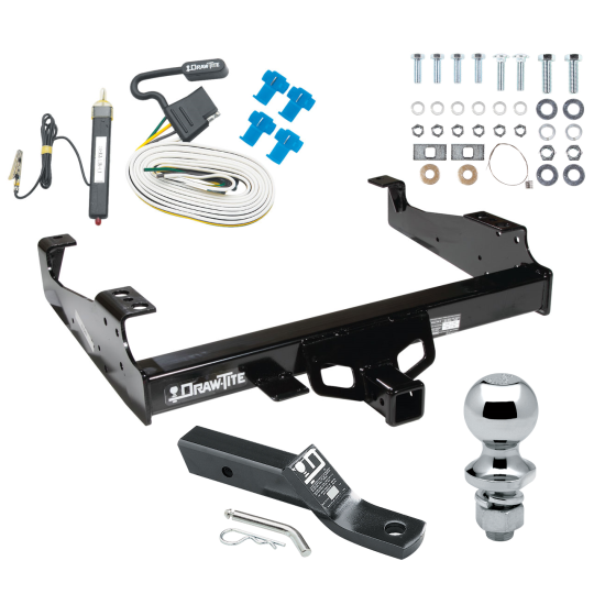 Trailer Tow Hitch For 99-00 Ford F-350 99-23 F-450 F-550 Super Duty Cab and Chassis Complete Package w/ Wiring and 1-7/8" Ball