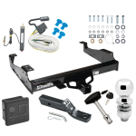 Trailer Tow Hitch For 99-23 F-450 F-550 99-00 F-350 Super Duty Cab and Chassis Deluxe Package Wiring 2" Ball and Lock