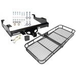 Trailer Tow Hitch For 99-23 F-450 F-550 99-00 F-350 Basket Cargo Carrier Platform Hitch Lock and Cover