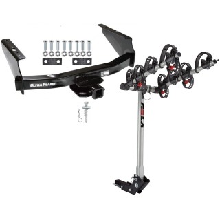 Trailer Tow Hitch For 99-04 F-250 F-350 Super Duty w/ 4 Bike Carrier Rack