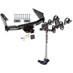 Trailer Tow Hitch For 99-04 F-250 F-350 Super Duty 4 Bike Rack w/ Hitch Lock and Cover