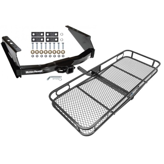 Trailer Tow Hitch For 99-16 Ford F-250 F-350 Super Duty Basket Cargo Carrier Platform w/ Hitch Pin