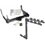 Trailer Tow Hitch w/ 4 Bike Rack For 06-08 Ford F-150 Lincoln Mark LT tilt away adult or child arms fold down carrier w/ Lock and Cover