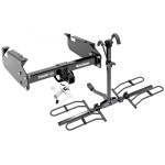 Trailer Tow Hitch For 99-21 Ford F350 F450 F550 Super Duty Platform Style 2 Bike Rack w/ Anti Rattle Hitch Lock