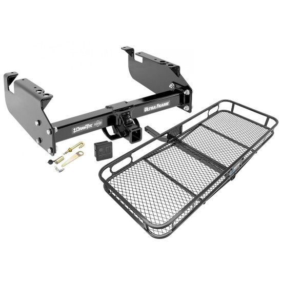 Trailer Tow Hitch For 99-21 Ford F350 F450 F550 Super Duty Basket Cargo Carrier Platform Hitch Lock and Cover