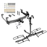 Trailer Tow Hitch For 15-19 Chevy Silverado GMC Sierra 2500 3500 HD Platform Style 2 Bike Rack w/ Anti Rattle Hitch Lock