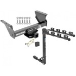 Trailer Tow Hitch w/ 4 Bike Rack For 13-21 RAM 3500 4500 5500 Cab & Chassis tilt away adult or child arms fold down carrier w/ Lock and Cover