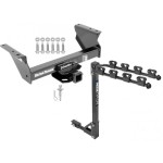 Trailer Tow Hitch For 13-21 RAM 3500 4500 5500 Cab & Chassis w/ 4 Bike Carrier Rack