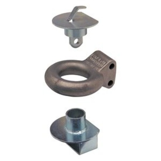 Lunette Ring Lock Uses Standard Padlock for Securing Trailers w/ Lunnete Ring Tow Hitch