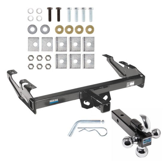 Reese Trailer Tow Hitch Receiver For 88-00 Chevy GMC C/K Series w/Tri-Ball Triple Ball 1-7/8" 2" 2-5/16"