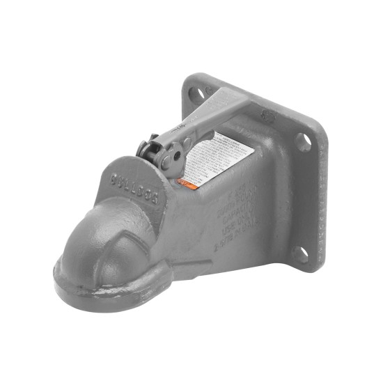 Bulldog Cast Head Flat Plate Trailer Coupler 2-5/16" Ball 20,000 lbs 4-1/2" Mount Pattern Gray Primer Coat