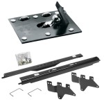 Draw-Tite Gooseneck Trailer Hitch for 99-10 Chevy GMC Silverado Sierra 2500 07-10 3500 Fold Down Plate w/ Custom Brackets Under Bed Rails 2-5/16" Ball