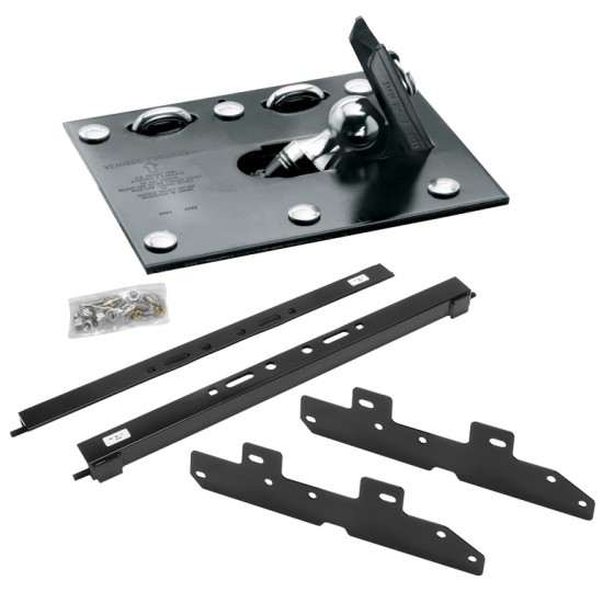 Draw-Tite Gooseneck Trailer Hitch for 94-02 Dodge Ram 1500 2500 3500 Fold Down Plate w/ Custom Brackets Under Bed Rails 2-5/16" Ball