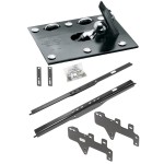 Draw-Tite Gooseneck Trailer Hitch for 99-19 Chevy GMC Silverado Sierra 1500 99-04 2500 LD Fold Down Plate w/ Custom Brackets Under Bed Rails 2-5/16" Ball