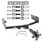 Reese Trailer Tow Hitch Receiver For 99-13 Chevy Silverado GMC Sierra 1500 99-04 2500 LD w/Tri-Ball Triple Ball 1-7/8" 2" 2-5/16"