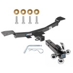 Reese Trailer Tow Hitch Receiver For 05-09 Hyundai Tucson 05-10 KIA Sportage w/Tri-Ball Triple Ball 1-7/8" 2" 2-5/16"