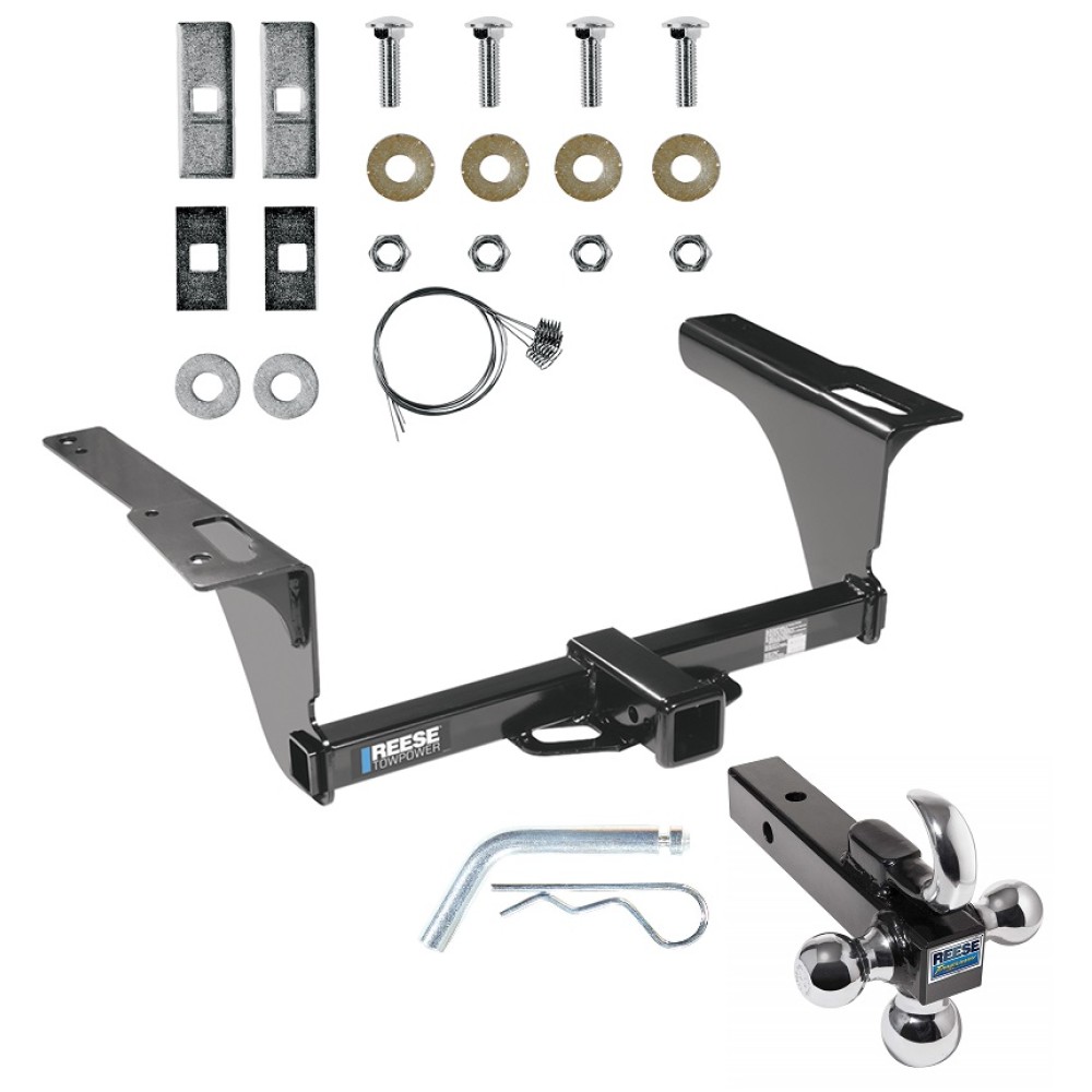 Reese Trailer Tow Hitch Receiver For 10-19 Subaru Legacy Sedan Outback Wagon w/Tri-Ball Triple Ball 1-7/8" 2" 2-5/16"