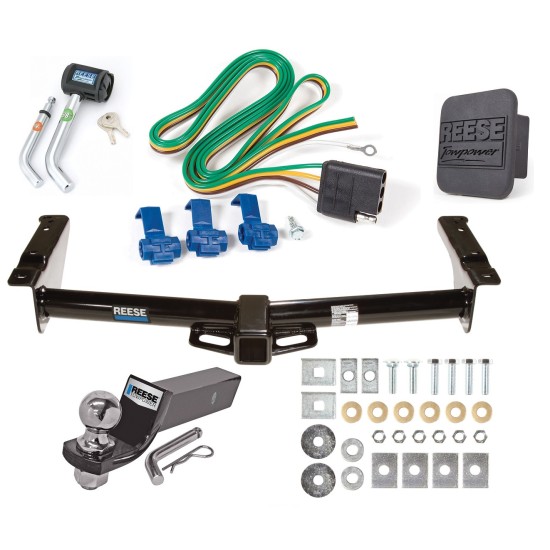 Reese Trailer Tow Hitch For 75-91 03-07 Ford Van E100 E150 E250 E350 Deluxe Package Wiring 2" Ball and Lock