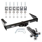 Reese Trailer Tow Hitch Receiver For 92-99 Chevy GMC Suburban C/K Series 92-00 Yukon 99-00 Denali Escalade 92-94 Blazer w/Tri-Ball Triple Ball 1-7/8" 2" 2-5/16"