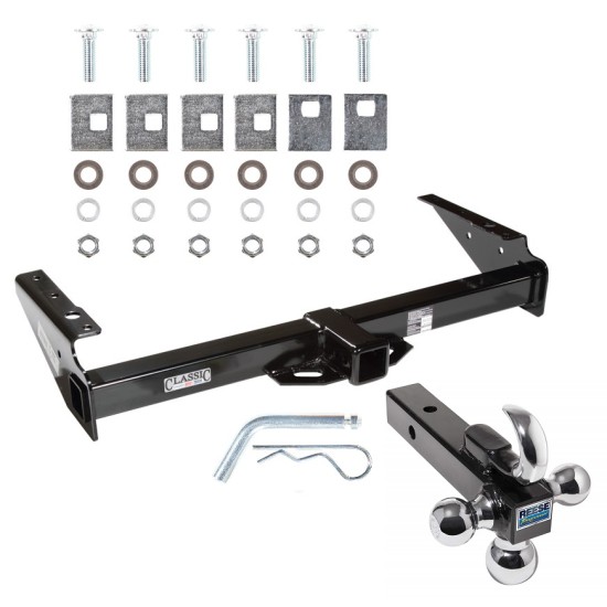 Reese Trailer Tow Hitch Receiver For 92-99 Chevy GMC Suburban C/K Series 92-00 Yukon 99-00 Denali Escalade 92-94 Blazer w/Tri-Ball Triple Ball 1-7/8" 2" 2-5/16"