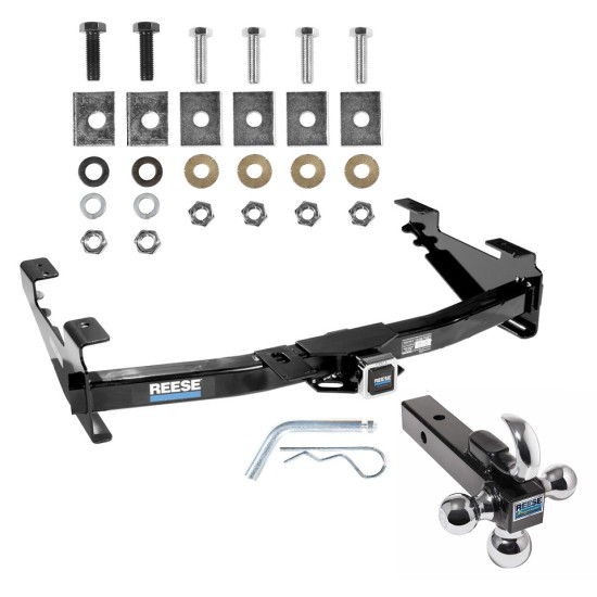 Reese Trailer Tow Hitch Receiver For 01-02 Chevy Silverado GMC Sierra 2500HD 3500 w/Tri-Ball Triple Ball 1-7/8" 2" 2-5/16"