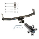 Reese Trailer Tow Hitch Receiver For 07-17 Jeep Compass Jeep Patriot w/Tri-Ball Triple Ball 1-7/8" 2" 2-5/16"