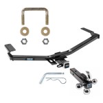 Reese Trailer Tow Hitch Receiver For 11-14 Ford Edge Sport w/Tri-Ball Triple Ball 1-7/8" 2" 2-5/16"