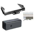 Class 5 Trailer Tow Hitch For 80-96 Ford F-250 F-350 97 Heavy Duty w/ 2-1/2" to 2" Ball Receiver Opening Reducer