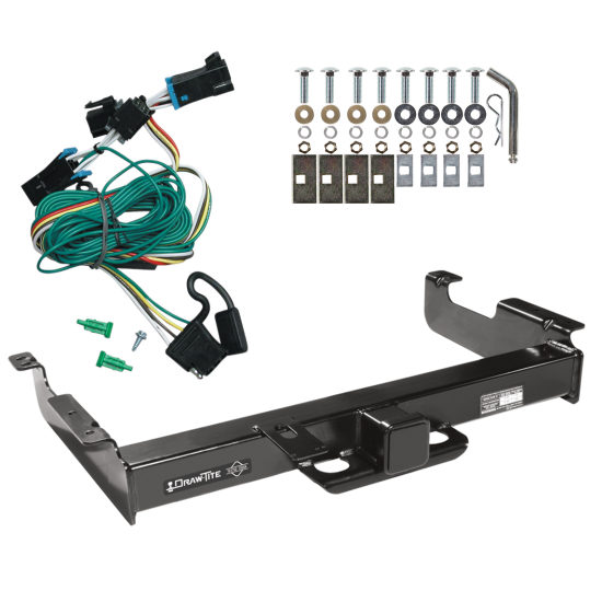 Class 5 Trailer Tow Hitch For 96-99 Chevy Express GMC Savana 2500 3500 w/ Wiring Harness Kit