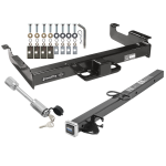 Class 5 Trailer Tow Hitch For 96-24 Chevy Express GMC Savana Van 1500 2500 3500 w/ 24" or 34" Extension and Towing Lock