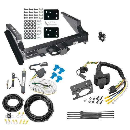 Class 5 Trailer Tow Hitch For 99-22 Ford F250 F350 08-22 F450 Super Duty Except Cab & Chassis w/ 7-Way Wiring Harness Kit